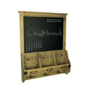 Scratch & Dent Rustic French Farmhouse Style Wood Chalkboard Mail Organizer